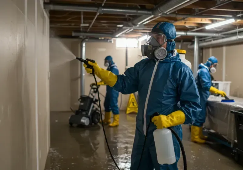 Basement Sanitization and Antimicrobial Treatment process in Juneau County, WI